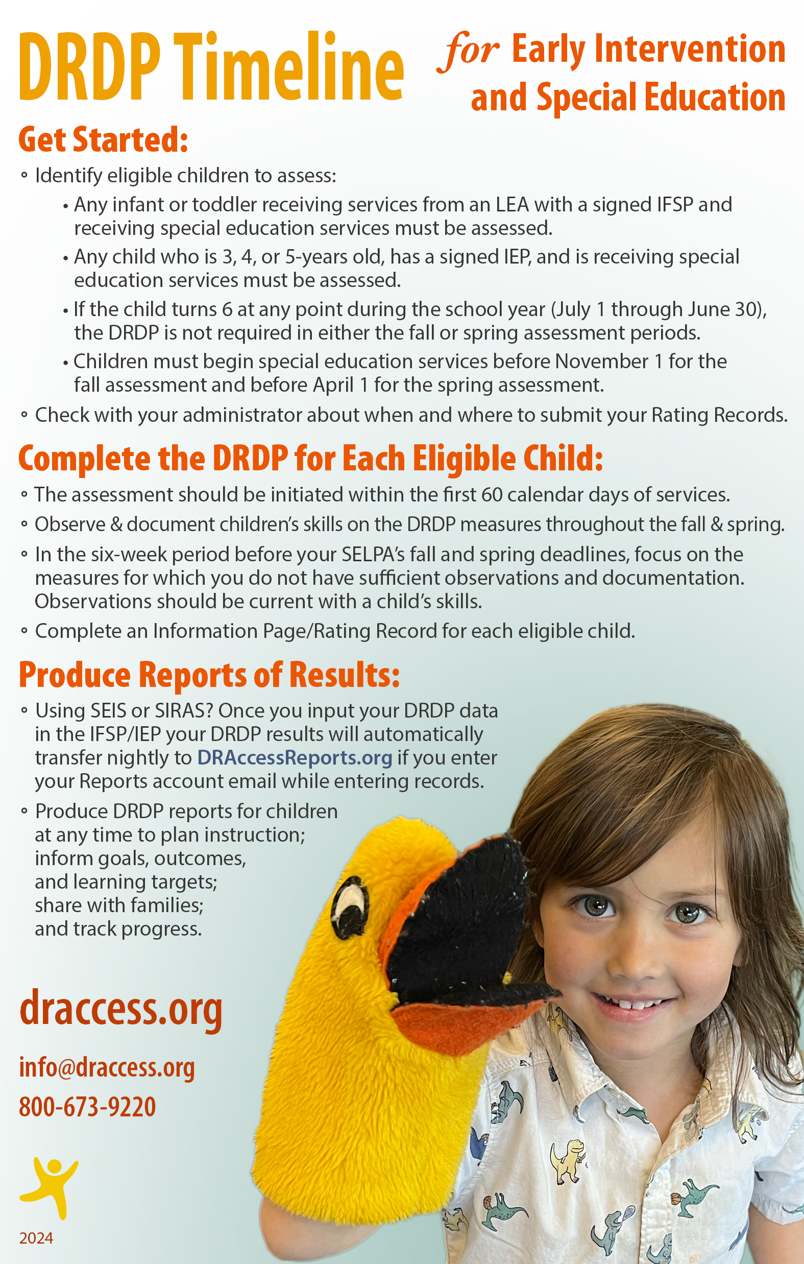 DRDP Timeline for Early Intervention and Special Education