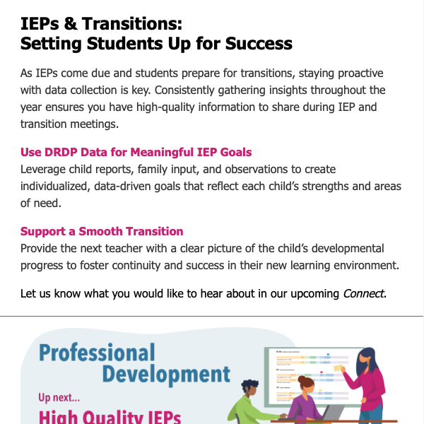 Screenshot from April 2025 Connect Newsletter