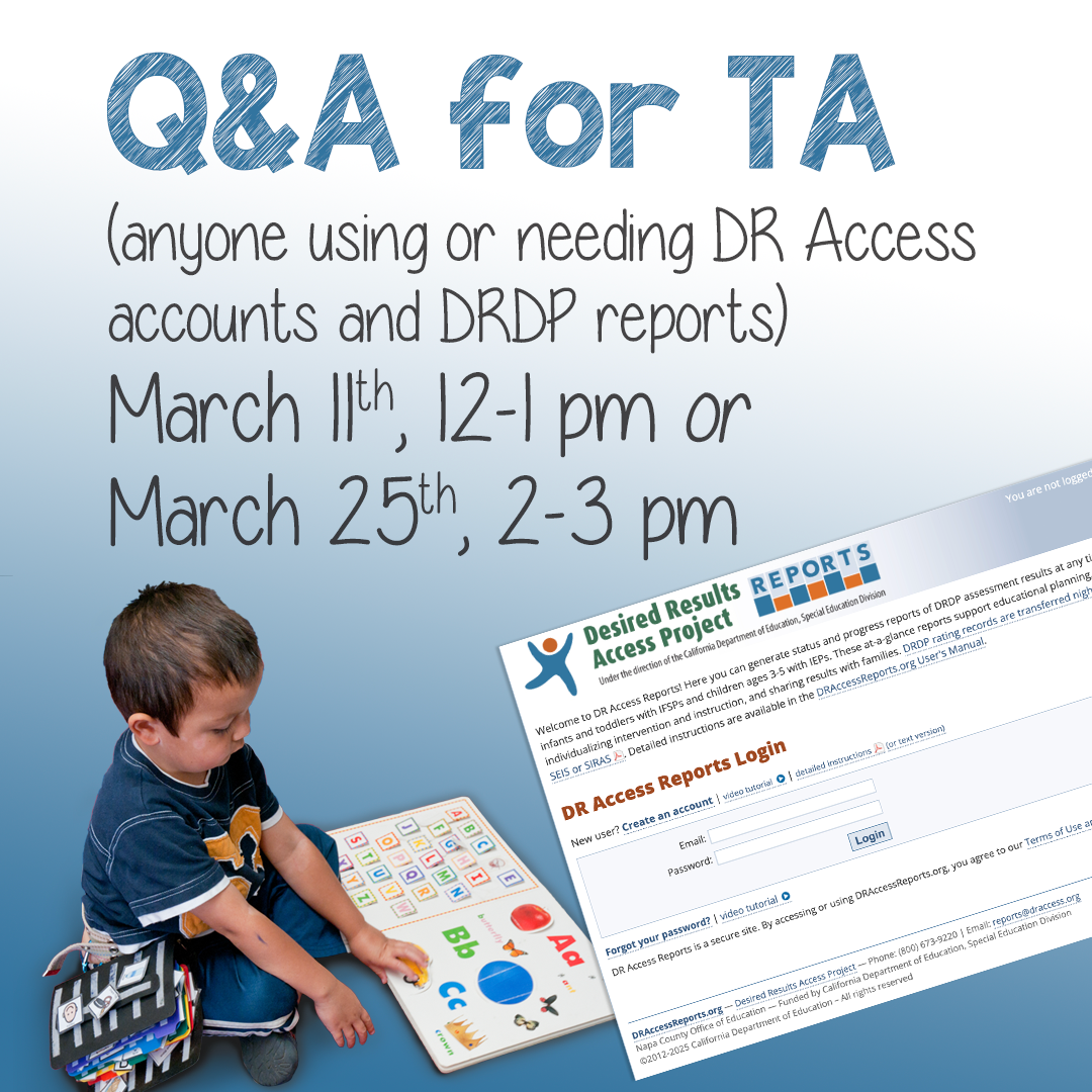Technical Assistance Question and Answer Webinars, Two Wednesdays to choose from: 12:00-1:00 pm Wednesday, March 11th; 12:00-1:00 pm, 2:00-3:00 pm Wednesday, March 25